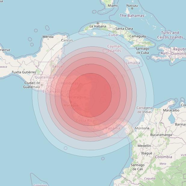 Intelsat 40E at 91&deg; W downlink Ku-band K05 User Spot beam coverage map