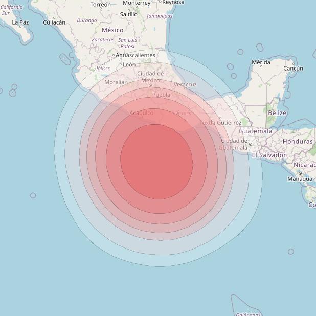 Intelsat 40E at 91&deg; W downlink Ku-band K07 User Spot beam coverage map