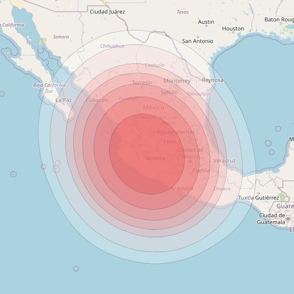 Intelsat 40E at 91&deg; W downlink Ku-band K13 User Spot beam coverage map