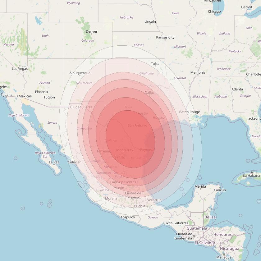 Intelsat 40E at 91&deg; W downlink Ku-band K19 User Spot beam coverage map
