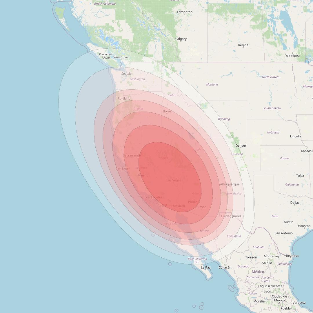 Intelsat 40E at 91&deg; W downlink Ku-band K27 User Spot beam coverage map