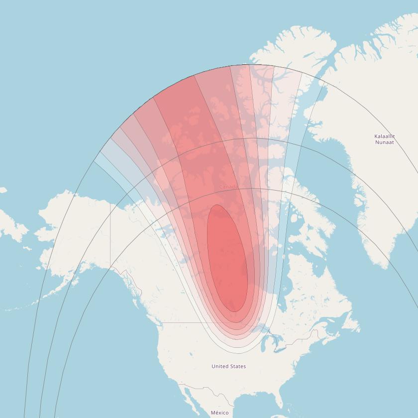 Intelsat 40E at 91&deg; W downlink Ku-band K39 User Spot beam coverage map