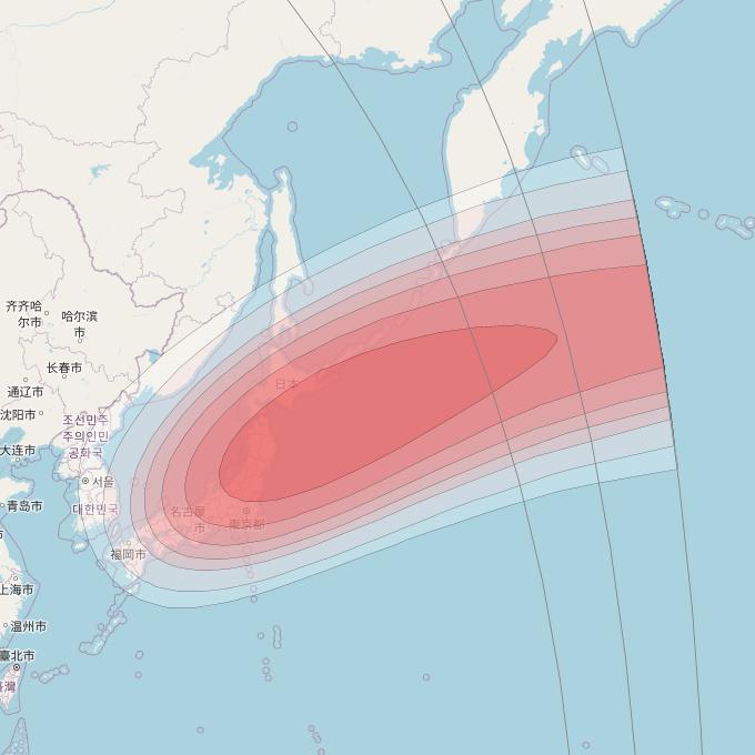 SES 12 at 95° E downlink Ku-band NE05 Spot beam coverage map