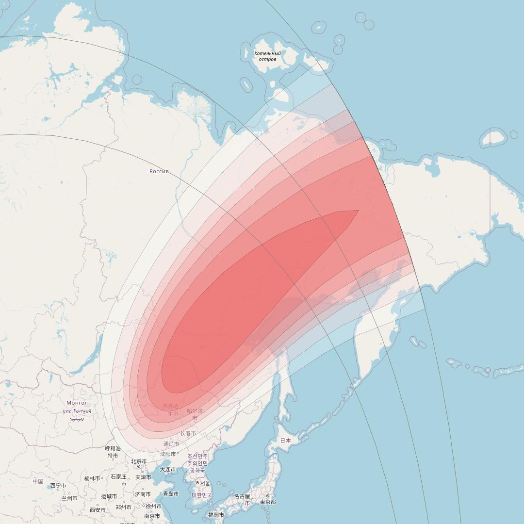 SES 12 at 95° E downlink Ku-band RU03 Spot beam coverage map