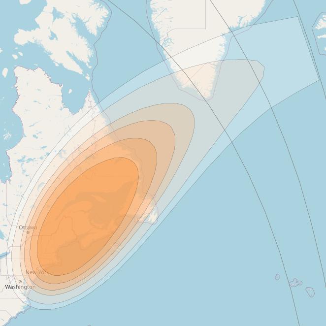 Spaceway 3 at 95° W downlink Ka-band Regional RD6 beam coverage map