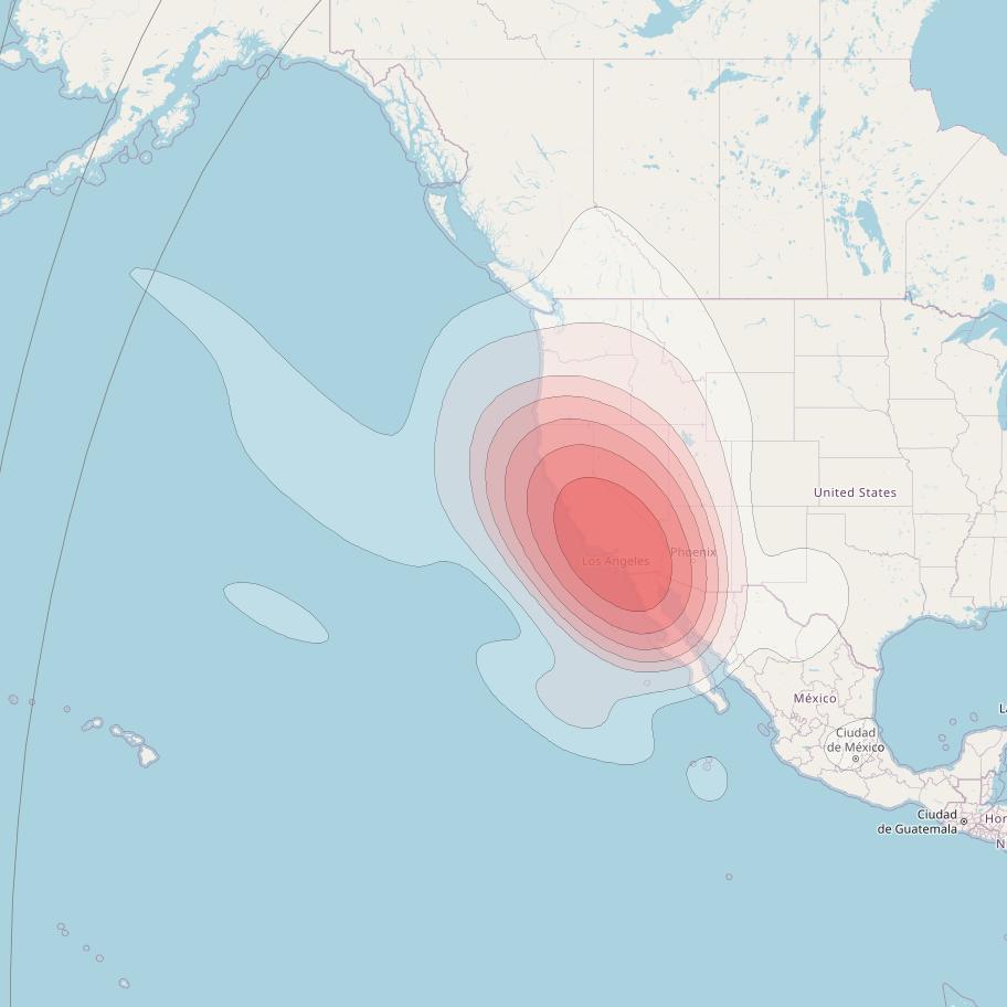 Intelsat 31 at 95° W downlink Ku-band CBCR beam coverage map