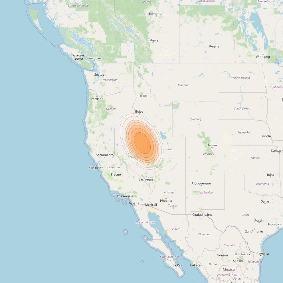 Echostar 19 at 97° W downlink Ka-band U040 User Spot beam coverage map