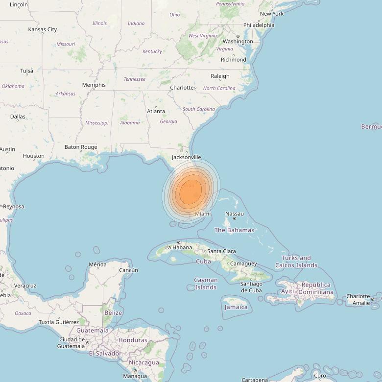 Echostar 19 at 97° W downlink Ka-band U085 User Spot beam coverage map