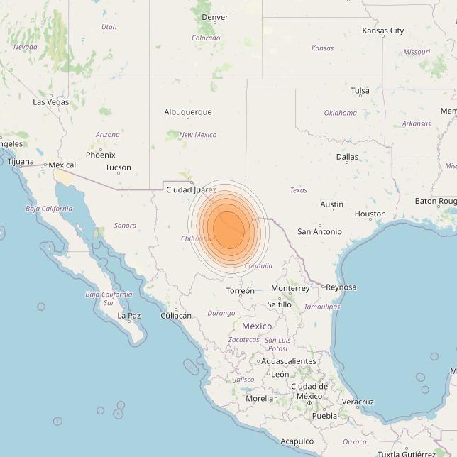 Echostar 19 at 97° W downlink Ka-band U099 User Spot beam coverage map