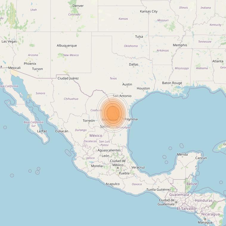 Echostar 19 at 97° W downlink Ka-band U113 User Spot beam coverage map