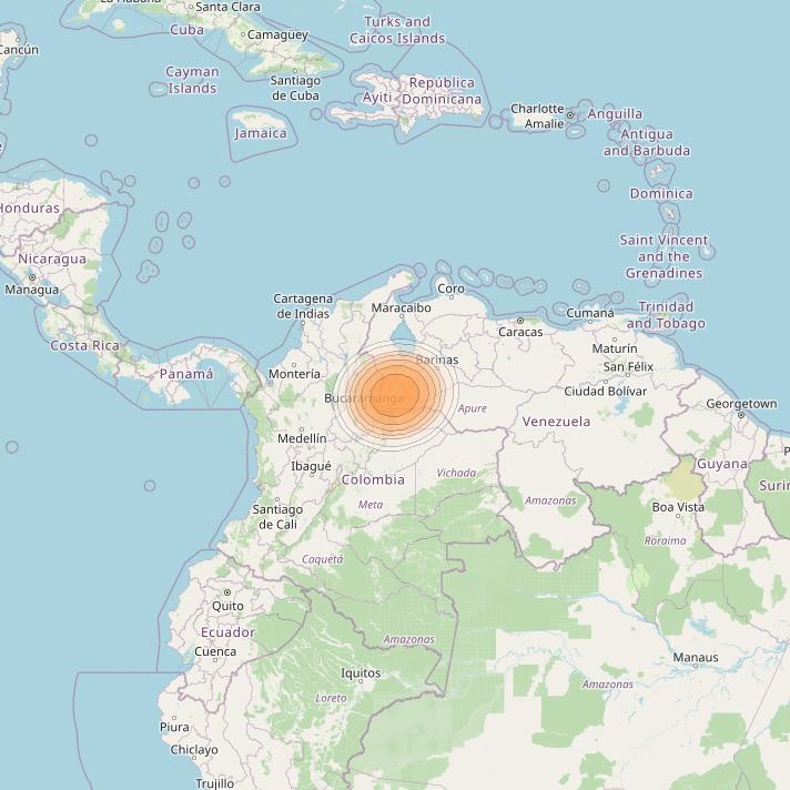 Echostar 19 at 97° W downlink Ka-band U115 User Spot beam coverage map