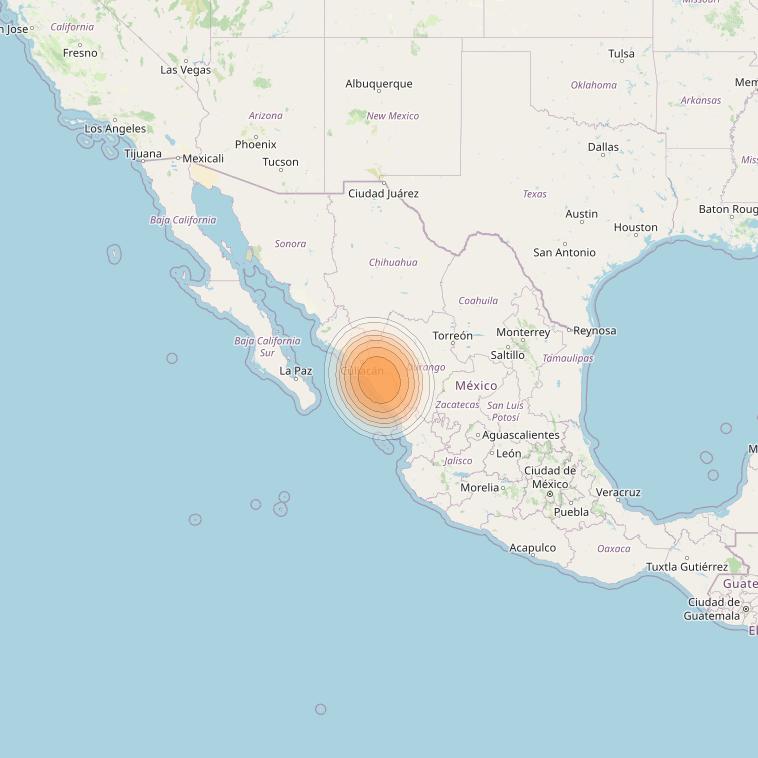 Echostar 19 at 97° W downlink Ka-band U117 User Spot beam coverage map