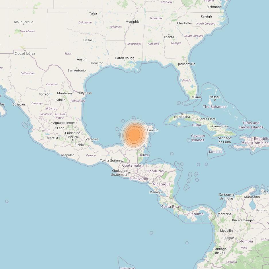 Echostar 19 at 97° W downlink Ka-band U130 User Spot beam coverage map