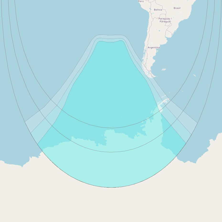 Inmarsat-4F3 at 98° W downlink L-band R008 Regional Spot beam coverage map