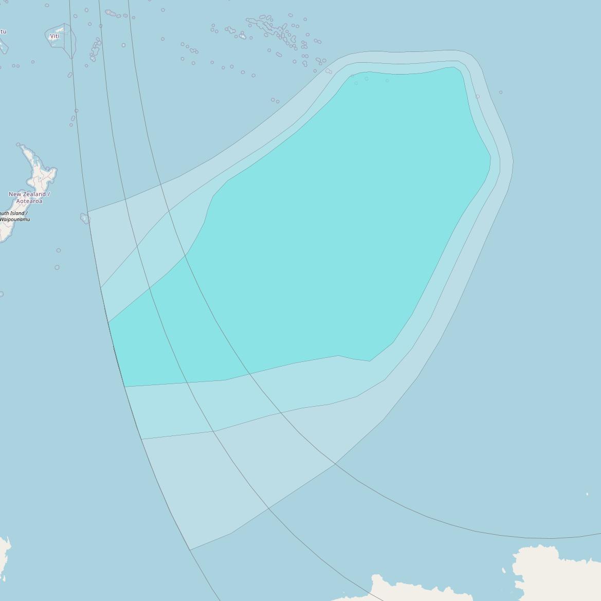 Inmarsat-4F3 at 98° W downlink L-band R013 Regional Spot beam coverage map
