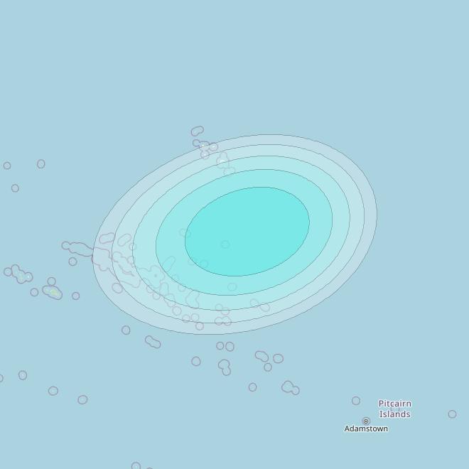 Inmarsat-4F3 at 98° W downlink L-band S021 User Spot beam coverage map