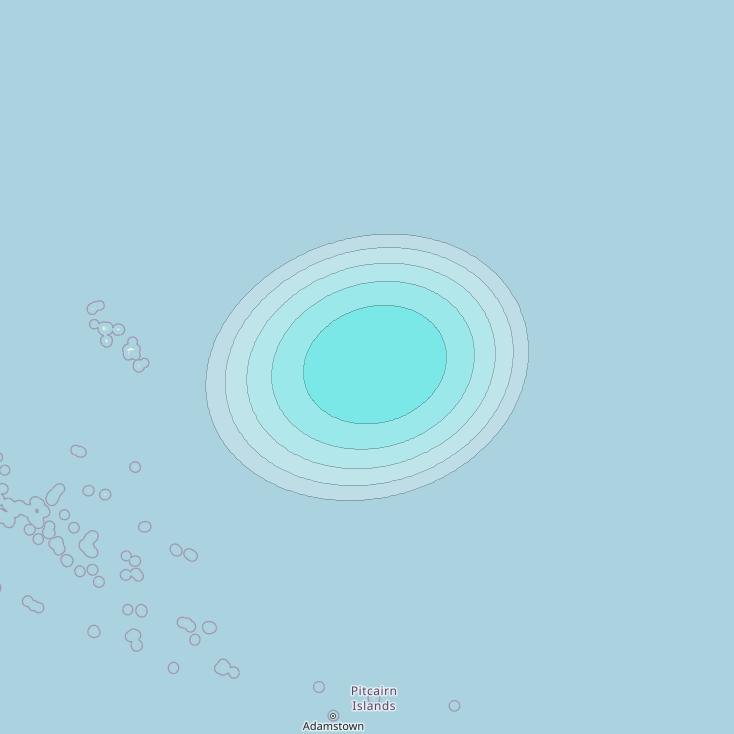 Inmarsat-4F3 at 98° W downlink L-band S033 User Spot beam coverage map