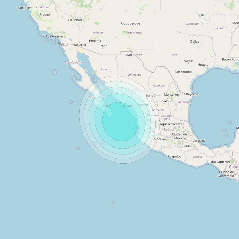 Inmarsat-4F3 at 98° W downlink L-band S078 User Spot beam coverage map