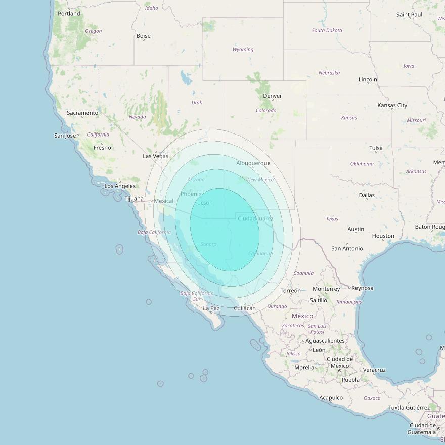 Inmarsat-4F3 at 98° W downlink L-band S079 User Spot beam coverage map