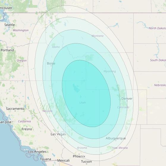 Inmarsat-4F3 at 98° W downlink L-band S080 User Spot beam coverage map