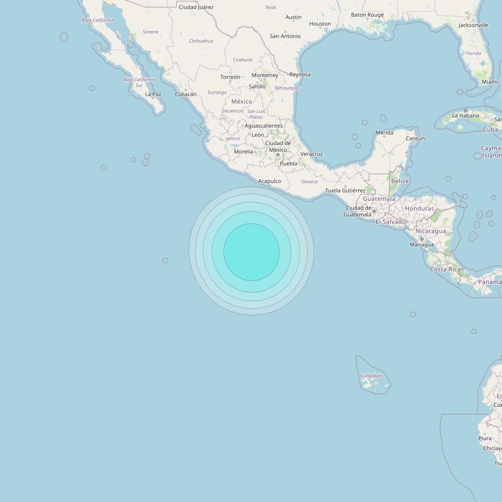 Inmarsat-4F3 at 98° W downlink L-band S091 User Spot beam coverage map