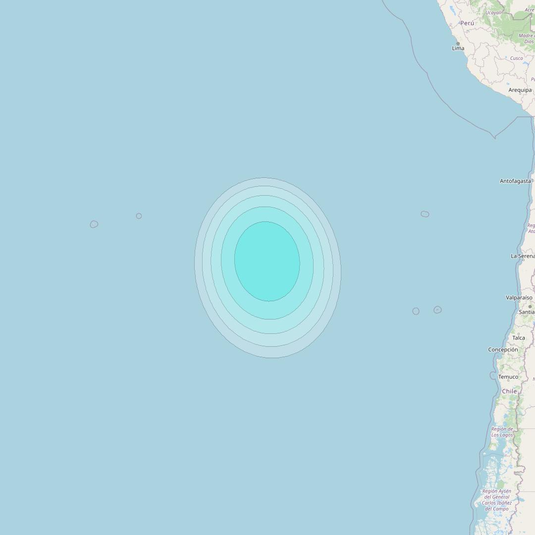 Inmarsat-4F3 at 98° W downlink L-band S100 User Spot beam coverage map