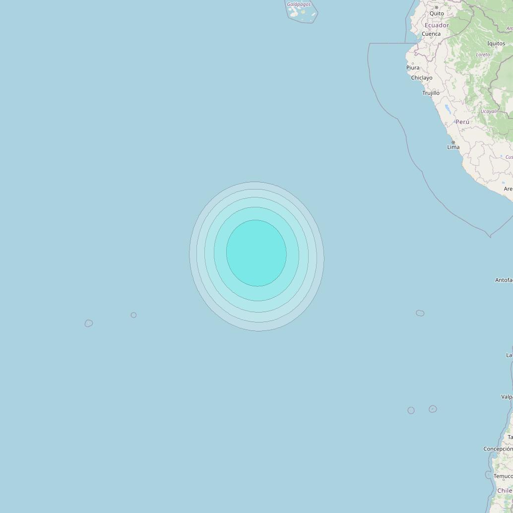 Inmarsat-4F3 at 98° W downlink L-band S101 User Spot beam coverage map