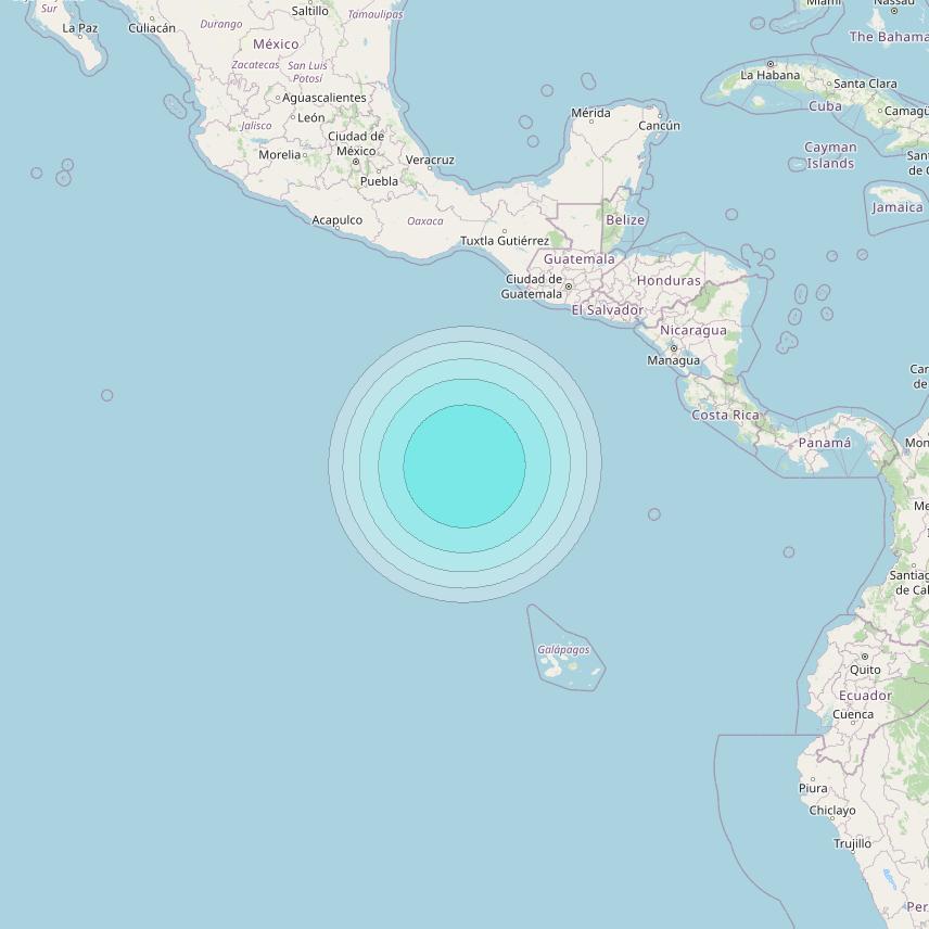 Inmarsat-4F3 at 98° W downlink L-band S105 User Spot beam coverage map