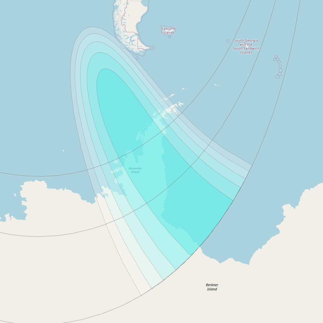 Inmarsat-4F3 at 98° W downlink L-band S112 User Spot beam coverage map