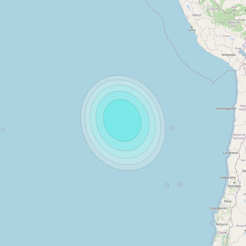 Inmarsat-4F3 at 98° W downlink L-band S115 User Spot beam coverage map