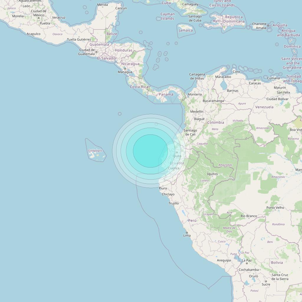 Inmarsat-4F3 at 98° W downlink L-band S132 User Spot beam coverage map