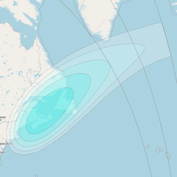 Inmarsat-4F3 at 98° W downlink L-band S152 User Spot beam coverage map