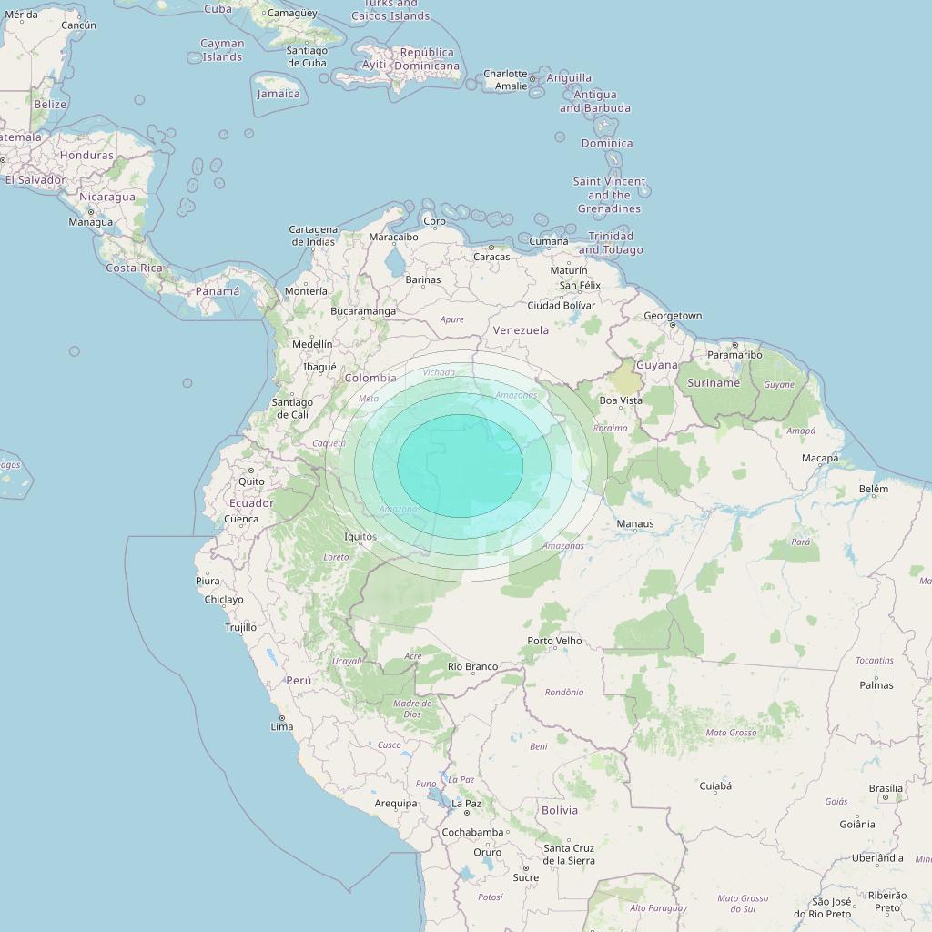 Inmarsat-4F3 at 98° W downlink L-band S160 User Spot beam coverage map