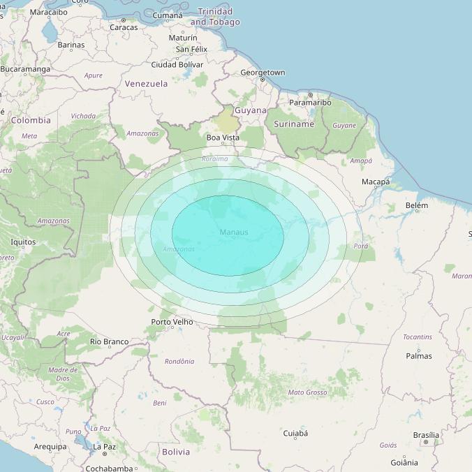 Inmarsat-4F3 at 98° W downlink L-band S172 User Spot beam coverage map