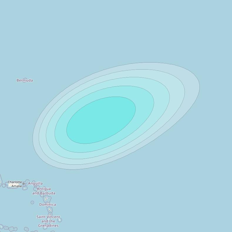 Inmarsat-4F3 at 98° W downlink L-band S176 User Spot beam coverage map