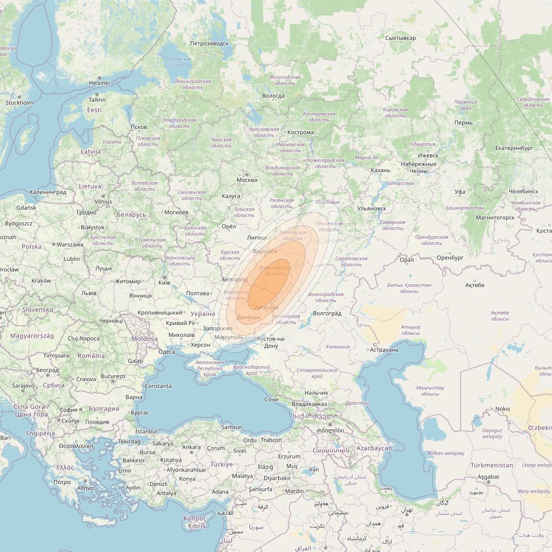 Eutelsat KA-SAT 9A at 9° E downlink Ka-band Spot 73 (GW4) beam coverage map